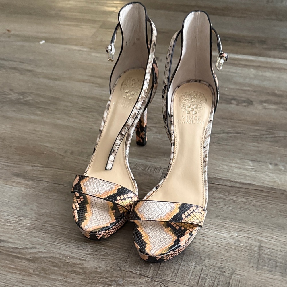 Elegant Snakeskin Patterned Heels